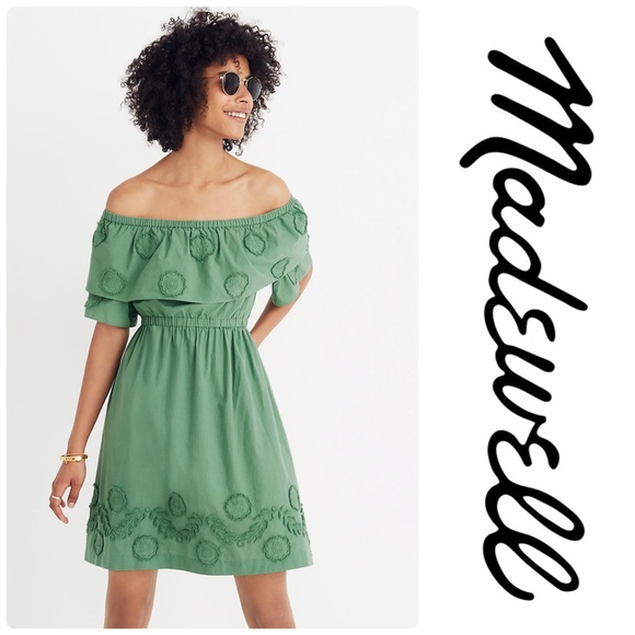 Madewell Dresses & Skirts - Madewell Appliquéd Off-the-Shoulder Dress